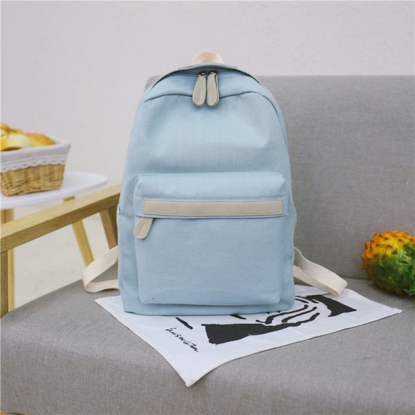 Solid canvas backpack