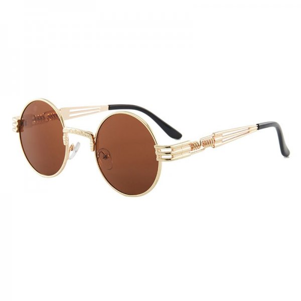 Retro trend sunglasses round frame spring leg sunglasses steampunk glasses