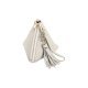 S18-4-4-HDG3249LGY-PYRAMID SHAPE LEATHER WRISTLET BAG-LIGHT GREY/6PCS