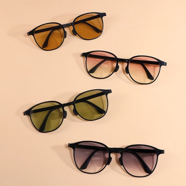 Folding metal glasses ins personalized sunglasses fashion lightweight sunglasses