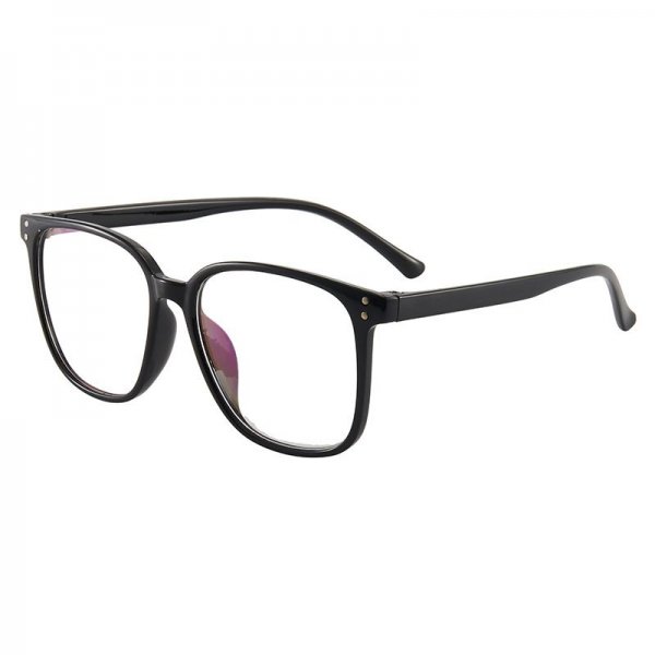 Large frame eyeglasses rivets flat glasses men and women square frame can be equipped with myopia glasses blue glasses