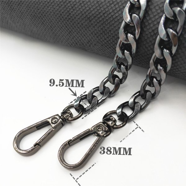 Wholesale 9.5 MM gun black 120 cm DIY bag accessories shoulder